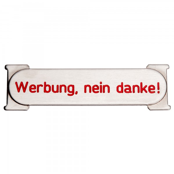 RSA1 Edelstahl-Schild "Werbung, nein danke", 97-9-90385